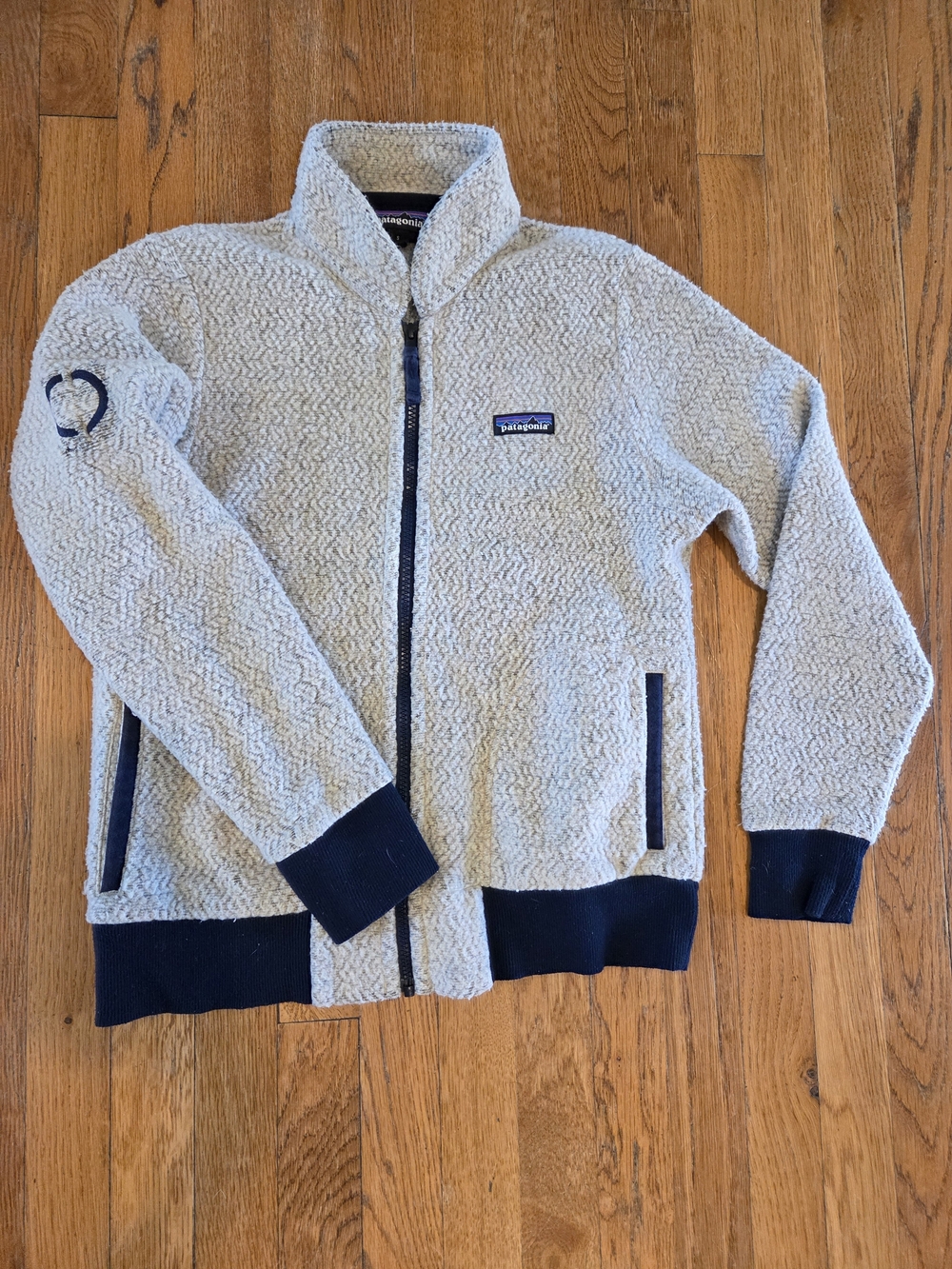 Patagonia Woolyester Fleece Jacket Oatmeal Heather Small